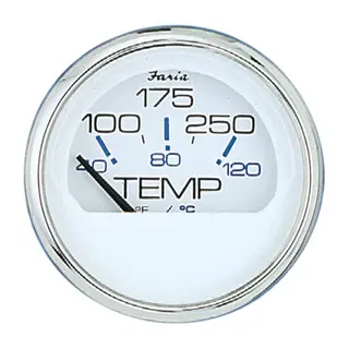 FARIA Vanntemp. m&#229;ler &#216;2&quot; - Hvit bl.ring - 40-120&#176; C