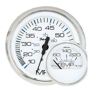 FARIA Motorovervåking System OMC Ø2" - Hvit bl.ring - OMC Syst.Chk 96-> 
