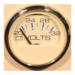 FARIA Voltmeter 20-32 Volt &#216;2&quot; - Hvit bl.ring