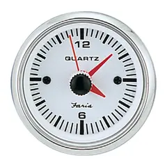 FARIA Klokke Quartz Analog &#216;2&quot; - Hvit bl.ring