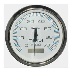 FARIA Turteller + Time Outboard 0-7000r &#216;3&quot; - Hvit bl.ring - Alle p&#229;hengere
