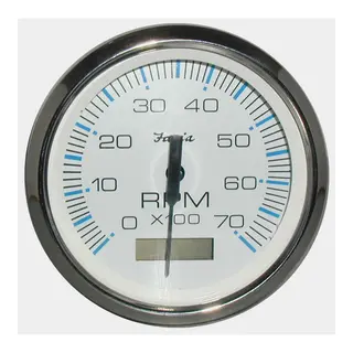 FARIA Turteller + Time Outboard 0-7000r &#216;3&quot; - Hvit bl.ring - Alle p&#229;hengere