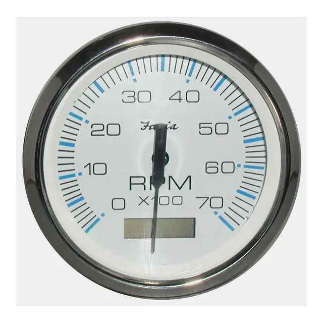 FARIA Turteller + Time Outboard 0-7000r Ø3" - Hvit bl.ring - Alle påhengere 