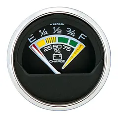FARIA Batteriindikator 12V &#216;2&quot; - Sort bl.ring - sp.fall indik