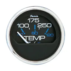 FARIA Vanntemp. m&#229;ler &#216;2&quot; - Sort bl.ring - 40-120&#176; C