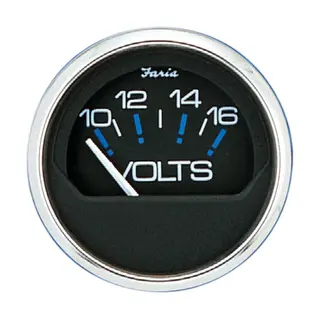 FARIA Voltmeter 20-32 Volt &#216;2&quot; - Sort bl.ring