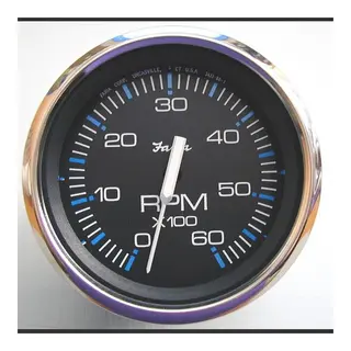 FARIA Turteller + Time Diesel 0-4000rpm &#216;3&quot; - Sort bl.ring - f.magn.sv.hjulf&#248;ler