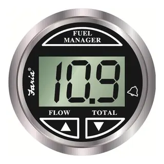 FARIA Drivstoff forbruksm&#229;ler digital &#216;2&quot; - Sort bl.ring - inkl. sensor