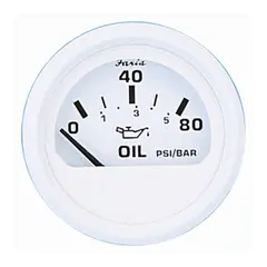 FARIA Oljetrykkm&#229;ler 0-80 PSI &#216;2&quot; - Hvit