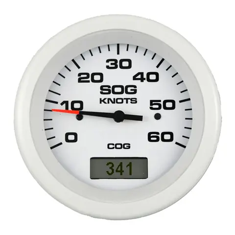 VEETHREE Fartsmåler for GPS 0-60 knop Ø3" - Arctic - u/ GPS 