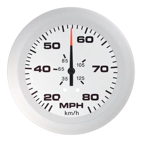 VEETHREE Fartsmåler 0-80 mph m/ giver Ø3" - Arctic 