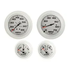 VEETHREE Giroljetrykk 0-400 psi &#216;2&quot; - Arctic - 10-180 Ohm
