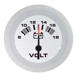 VEETHREE Voltmeter 20-32 Volt &#216;2&quot; - Arctic