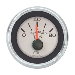 VEETHREE Oljetrykksm&#229;ler 0-80 PSI &#216;2&quot; - Argent