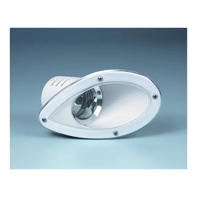 BARNEGAT Bauglyskaster Mini, Hvit Plast 12V - 55W Halogen - S/B - justerbar 