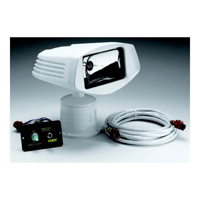 UTGÅTT - GUEST Søkelys M100, hvit, 12V # 22200 - kablet panel - 70W halogen 