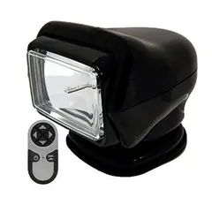 GOLIGHT STRYKER Xenon Fj.st lyskast. 12V Sort - 1 tr&#229;dl&#248;s fjerkontroll