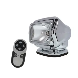 GOLIGHT STRYKER Xenon Fj.st lyskast. 12V Krom - 1 tr&#229;dl&#248;s fjerkontroll