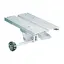 TODD MARINE Stolbrakett Alu m/skinne Eloksert aluminium