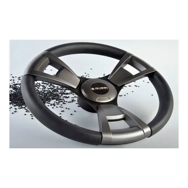 GUSSI Sportsratt, modell 013 Ø35cm - sort m/ grått nav 