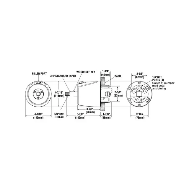 TELEFLEX BayStar Plus, 1, 4 cu. HH4514 BayStar Plus Volum 23.1 cm3 