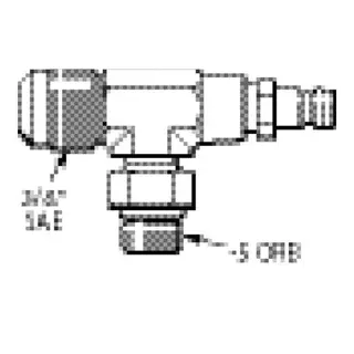 TELEFLEX Hynautic Hose fitting 3/8&quot; SAE 5ORB + lufting