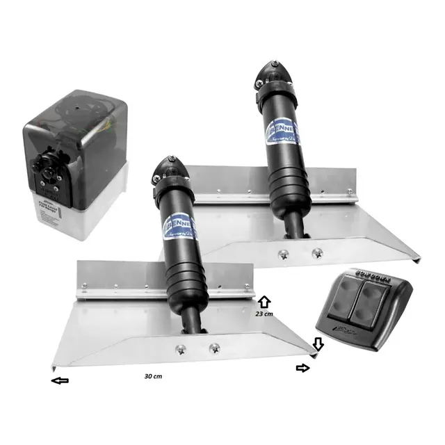 BENNETT Trimplan pakke 12V - 12 x 9" Elektrohydraulisk - båter 15 til 19 fot 