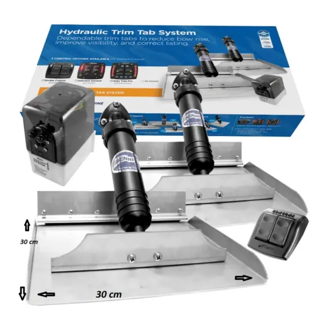 BENNETT Trimplan pakke 12V m/EIC 12 x 12" plan - for båter 19 - 24 fot 