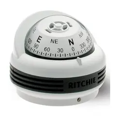 RITCHIE Flatmontert kompass TR-33W Hvit - Rose: 57mm