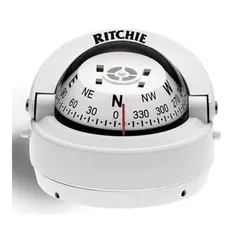RITCHIE Flatmontert kompass S53W Hvit - Rose: 70mm