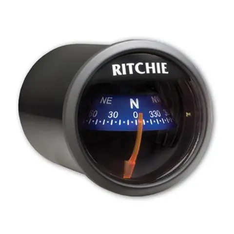 RITCHIE Panelmontert kompass X-21BU Sort/blå - Rose: 51mm 