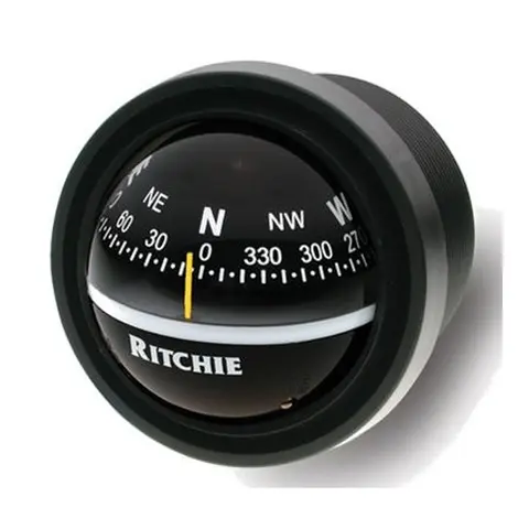 RITCHIE Panelmontert kompass V-57 Sort - Rose: 70mm 