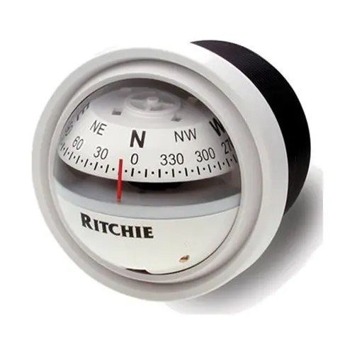RITCHIE Panelmontert kompass V-57 Hvit - Rose: 70mm 