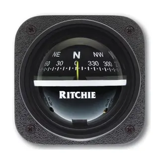 RITCHIE Panelmontert kompass V-537 Sort - Rose: 70mm