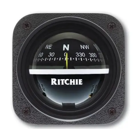 RITCHIE Panelmontert kompass V-537 Sort - Rose: 70mm 