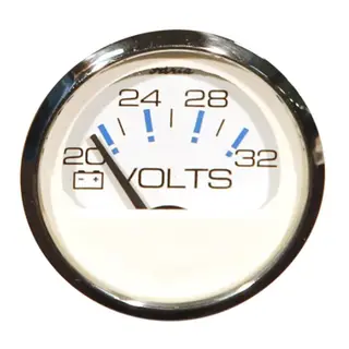 FARIA Voltmeter 20-32 Volt Ø2" - Hvit bl.ring