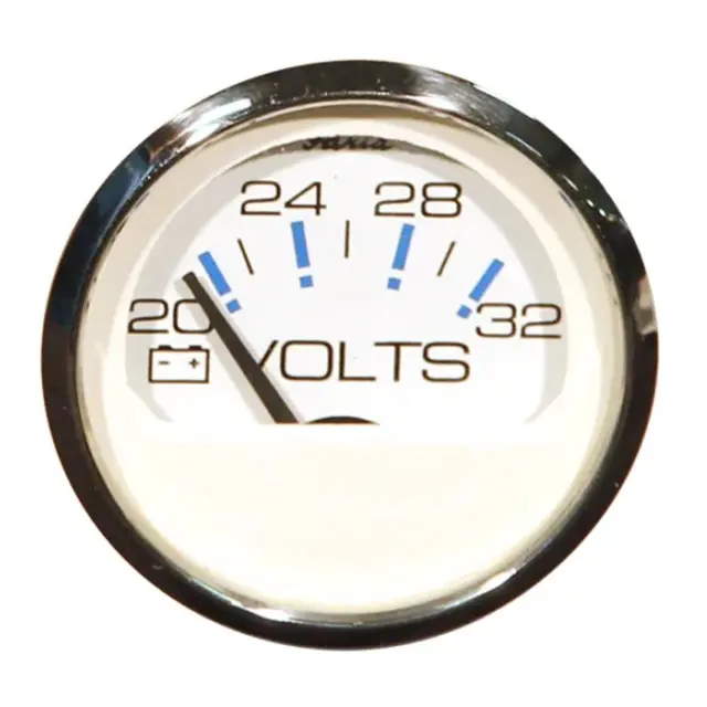 FARIA Voltmeter 20-32 Volt Ø2" - Hvit bl.ring 
