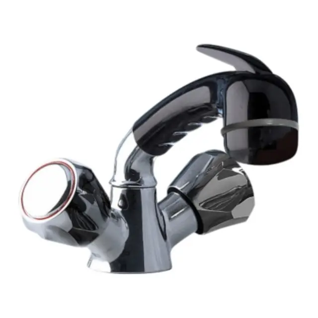 BARKA MD31141 Blandebatteri sort uttrekkbart - 1,5m slange - Av/På bryter 