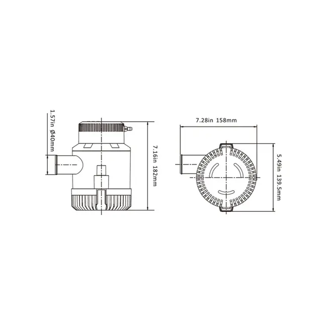 SEAFLO lensepumpe 24V 3700GPH 13 986 liter i timen 