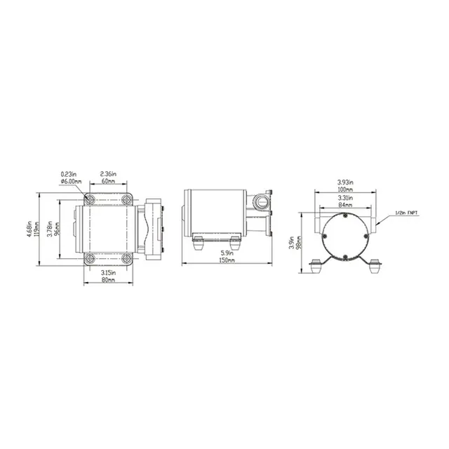 SEAFLO impellerlensepumpe, 12V 30 l/m 1/2" FNPT 