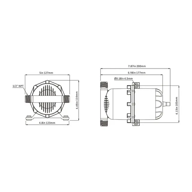 SEAFLO Akkumulatortank 0,75L med 2 stk 1/2" nippler 