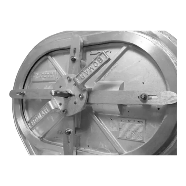 BOMAR Dørkluke, Alu 597x775 Stadionform hengslet - til yrkesb - Lloydgk 