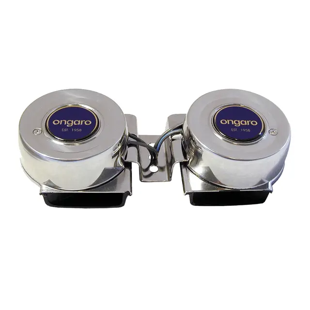 ONGARO Dobbelt horn 12V Rustfritt dobbelt kompakt mini horn 