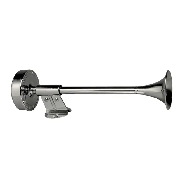 Ongaro enkelt trompethorn 12V Kort rustfritt trumpet horn. 