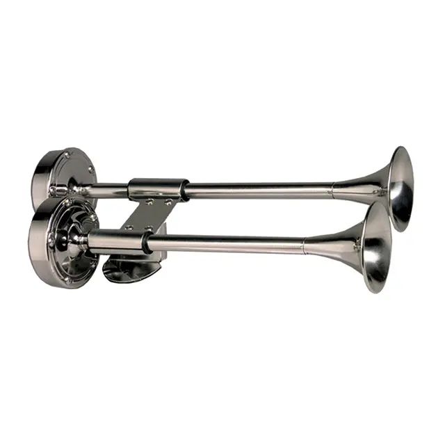 ONGARO Dobbelt trompethorn 12V Kort dobbelt rustfritt trumpet horn. 