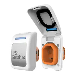 SmartPlug hvitt landstr&#248;msinntak , 16AMP Hvitt lokk - 230V, 16amp