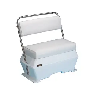 TODD MARINE Sofaboks - rustfrie armer Med hvite puter/rygg