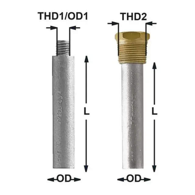 MARTYR ANODES Motoranode til Scania L: 63mm, OD: 17mm, M6 i Sink 