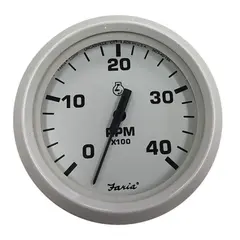 FARIA Turteller Diesel 0-4000 rpm &#216;3&quot; - Hvit - f.magn.sv.hjulf&#248;ler