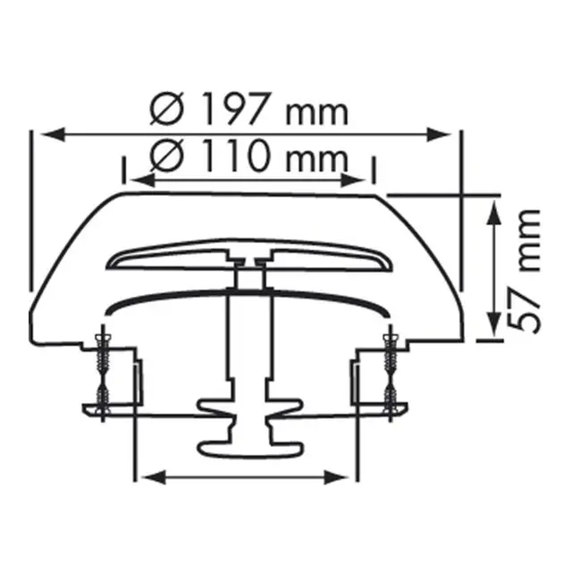 PLASTIMO Ventilator med plastdeksel Ventilator med plastkåpa 